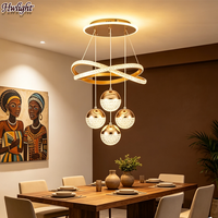 Lustre en cristal de luxe, fabrication directe d'usine, luminaire suspendu, trois couleurs, télécommande, LED à intensité variable, salle à manger, salon, décoration intérieure