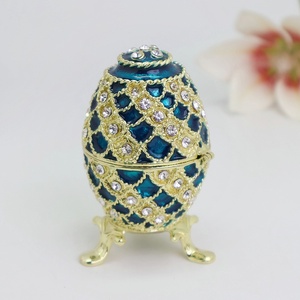 Boîte à bijoux en métal <span class=keywords><strong>imitation</strong></span> étain antique SHINNYGIFTS, œuf <span class=keywords><strong>de</strong></span> Pâques, boîte à bibelots, décoration d'intérieur, boîtes cadeaux, souvenir - Product Image 2