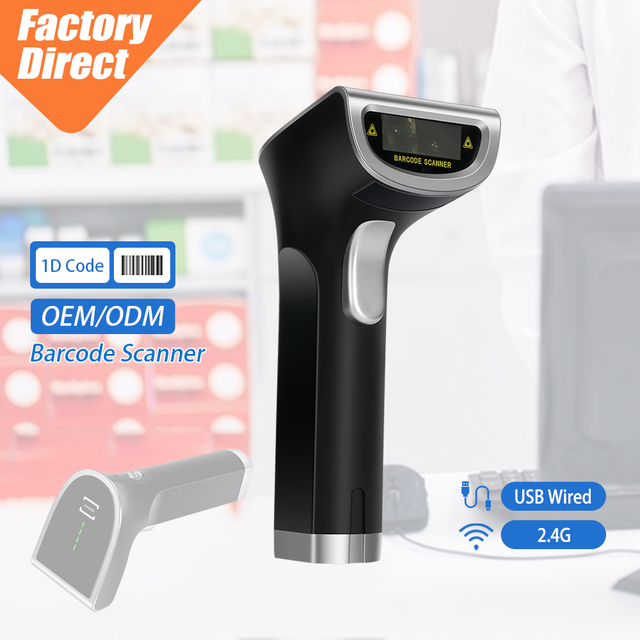 YHD-6700LW 60m Indoors Wireless Bar Code Scanner CE FCC ROHS 2600mAh Barcode Reader with Battery Indicator Light