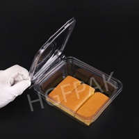 Boîte d'emballage alimentaire transparente en PET/RPET jetable de 12 oz avec bande de déchirement, idéale pour les noix, les biscuits et les produits de boulangerie