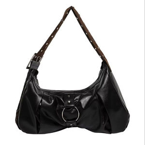 Women's shoulder <b>bag</b> Y2k personalized rivet <b>large</b> capacity crossbody <b>bag</b> retro motorcycle style <b>bag</b> - Product Image 6