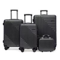 Valise de voyage de haute qualité en PC avec logo personnalisé, coque rigide, roulettes silencieuses, grande capacité, ensemble de bagages