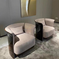 Italienisches Luxus-Leders ofa Kombination Minimalist isches modernes Design mit einfacher Lackierung für das Wohnzimmer der Hotel villa