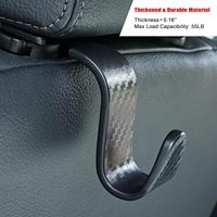 Crochet de fixation pour appuie-tête de siège de voiture en fibre de carbone, organisateur de rangement universel pour véhicule, pour sac à main, sac à main, manteau