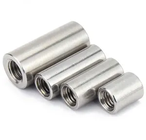 DIN 6334 Stainless Steel 304 Long Extension Nut Connecting Threaded Rod Round Coupling Nuts