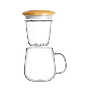 Tasses à thé <span class=keywords><strong>en</strong></span> <span class=keywords><strong>verre</strong></span> <span class=keywords><strong>avec</strong></span> couvercle <span class=keywords><strong>en</strong></span> bambou <span class=keywords><strong>Infuseur</strong></span> à thé Passoire Ensemble de filtres Tasses <span class=keywords><strong>en</strong></span> borosilicate <span class=keywords><strong>Tasse</strong></span> à thé transparente pour la floraison du thé <span class=keywords><strong>en</strong></span> vrac - Product Image 2