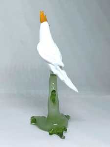 Figura de Loro de Cristal de Murano Hecha a Mano con Base de Rama Verde, Estilo Art Deco, Decoración para Bodas, Sala de Estar, Adorno de Mesa - Product Image 2