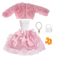 4-teiliges Set Halloween Weihnachten Neujahr Winter 30cm Stoff Mode-Kleidung Großer Rock Set für Puppen