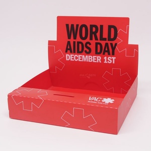 Foldable Cheap Cardboard Counter Display <b>Boxes</b> Small Nail Polish Stand Display with Paper Easy to Assemble - Product Image 5