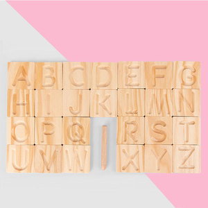 Wooden Double Side Lettera Sensoriale Bordo di <span class=keywords><strong>Legno</strong></span> di Alfabeto Tracing Consiglio <span class=keywords><strong>Montessori</strong></span> Lettera di Apprendimento Giocattolo per I Bambini - Product Image 3