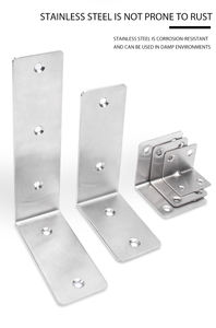 Support d'angle en acier inoxydable en gros épaissi 90 degrés simple face surface brossée connecteur Standard marque Haofeng - Product Image 2