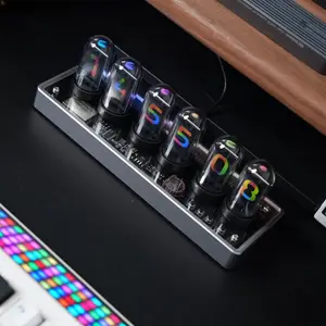 Luxus RGB Nachtlicht IPS Nixie Tubes Digitale Tisch uhr für Wohnzimmer