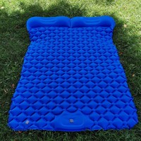 Matelas de camping gonflable pour deux personnes, tapis de pique-nique pliable résistant à l'humidité, TPU imperméable et confortable