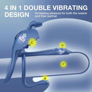 10-Gang-Vibration Fernbedienung Prostata-Massage gerät Verzögerung Ejakulation Penis ringe Klitoris Stimulator Sexspielzeug für Paare - Product Image 4