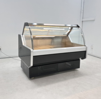 Vitrine Réfrigérée Commerciale à Refroidissement par Air avec Affichage Numérique Réglable pour Supermarché, Boulangerie, Poulet Rôti et Présentation de Viandes
