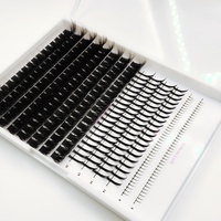 Cils en Touffes Personnalisables Logo DIY Marque Privée Volume Extensions de Cils en Grappe Vente en Gros Cils Inférieurs Spike CILS EN TOUFFES