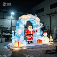 Maßgefertigte Riesige Weihnachtsbaum-Lichtskulptur-Sets für Außenbereich Weihnachtsdekoration für Freizeitparks und Einkaufszentren