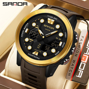 Reloj Digital SANDA 3392, Reloj Deportivo Multifuncional a Prueba de Agua para Exteriores, Reloj de Pulsera de Moda para Hombre, para Senderismo - Product Image 1