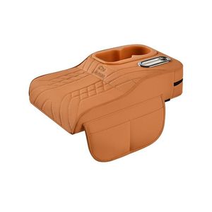 Reposabrazos para Coche, Consola Central con Almacenamiento y Portavasos, de Cuero, Ajuste Universal - Product Image 1