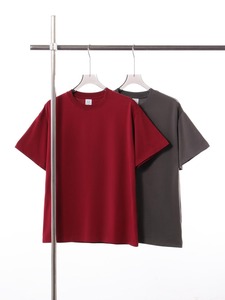 250G Heavyweight Cotton T Shirt 32S Double Yarn Drop Shoulder Crew Neck Blank <b>Tee</b> Loose Fit Casual Streetwear Bulk - Product Image 2