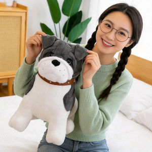 Juguete de Peluche de Perro Realista y Adorable, Suave y Esponjoso, Muñeco de Peluche de <span class=keywords><strong>Shar</strong></span> <span class=keywords><strong>Pei</strong></span> Sentado, Decoración para Habitación, Regalos de Cumpleaños, Venta al por Mayor y al Detal - Product Image 4
