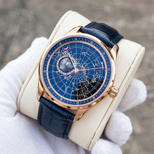 Fabricantes de Relojes de Pulsera Mecánicos OEM con Logotipo Personalizado, Lujoso Calendario con Dial de Segundos Giratorio, Reloj Astronomía Automático para Hombres - Product Image 1