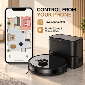 Robot Aspirador 20000Pa con Navegación Láser LDS, Estación de Autovaciado, Control por Voz Alexa y Google, Mopa, Compatible con App Tuya, Proveedor OEM ODM - Product Image 3