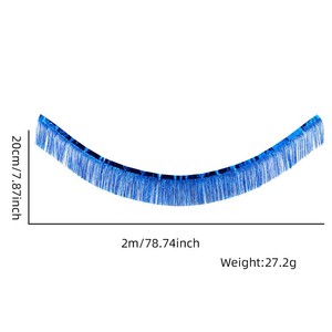 Long lanh Bạc rìa tua <span class=keywords><strong>tinsel</strong></span> Vòng hoa cho trang trí bên - Product Image 4