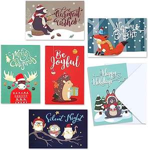 KYW Tarjeta de Regalo Personalizada con Diseño de Feliz Árbol de Navidad, Conjunto de Postales de Recuerdo, Venta Al por Mayor, Envío Rápido, Impresión Digital, Conjunto de Tarjetas Postales, Envío Rápido, 2017 - Product Image 3