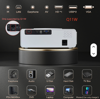 Proyektor LCD Mini Portabel Touyinger Q11W HD 1080P 4K untuk Home Theater Luar Ruangan, Beamer LED Android 12 Smart Movie Cinema