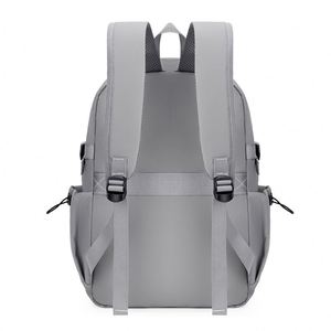 Low MOQ Custom Logo <b>Large</b> Capacity <b>School</b> Bag Solid Color Fashion Men Korean Style Student <b>Backpack</b> - Product Image 2