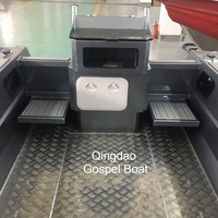 Bateau de pêche en aluminium confortable à vitesse rapide de 6m 20 pieds avec toit rigide à vendre