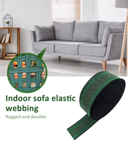 Sangle élastique tissée verte en PP+Caoutchouc de 50 mm, sur mesure, prix usine, pour canapé d'intérieur