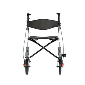 Tıbbi Rollator Walker, büyük 10 & 8 tekerlekler, kompakt katlanabilir, kolay katlanır kaldırma ve taşıma, ile birlikte gelir kamışı tutucu TRA21 - Product Image 5