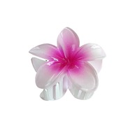 Offre Spéciale 8 cm antidérapant fleur en plastique pince à cheveux frangipanier pince à cheveux pour filles pour printemps été coiffure