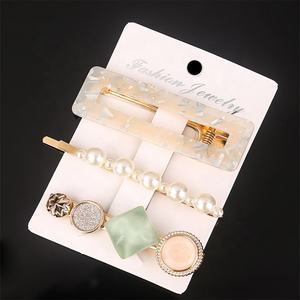 ファッションヘアアクセサリー ヘアクリップセット 酸性とパールのヘアピン入り 女性用 - Product Image 4
