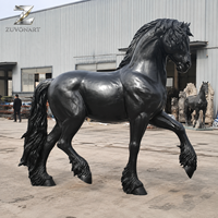 Sculpture de cheval en bronze grandeur nature, statue d'animal en métal sur mesure pour la décoration extérieure de jardin, villa, hôtel, cour et aménagement paysager