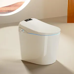 Auto limpo, com sensor de abertura automática, vaso sanitário sifônico automático, chão eletrônico, banheiro inteligente