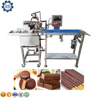 Fruits secs entièrement automatique Date et sucre Chocolats Noix Machine d'enrobage Ligne d'enrobage de chocolat avec Tunnel de refroidissement
