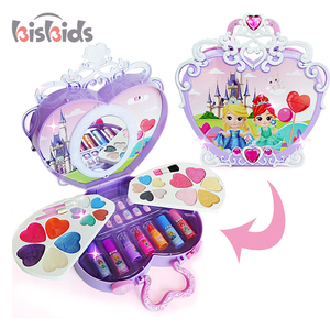 Nuevo Diseño de Moda, Set de Juego de Belleza para Princesitas, Mini Maleta Portátil de Plástico, <span class=keywords><strong>Maquillaje</strong></span> para Niñas con Espejo - Product Image 1