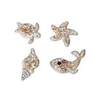 Nouvel Arrivage : Appliques 3D en PVC faites à la main avec strass, perles et coquillages, motifs étoile de mer, méduse et tortue marine