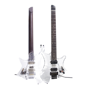 กีตาร์ไฟฟ้าอะคริลิคแบบไม่มีหัว รุ่น OEM ขายส่ง โปร่งใส คริสตัล ดีไซน์ Dual-Shift Trill คุณภาพระดับ Heirloom สำหรับนักดนตรี - Product Image 5