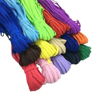 Guanfeng Оптовая Продажа Одежда для ноутбука сумки обувь цветная плоская полоса узкие 7 мм эластичные ленты плетеные эластичные