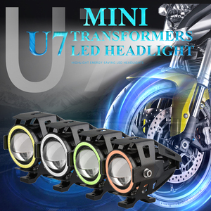 Công suất cao LED xe máy Đèn pha không thấm nước Mini Laser U7 đèn phụ trợ cho xe máy ATV lái xe Spotlight thiên thần mắt - Product Image 2