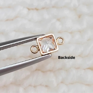 2025 nuovo oro riempito quadrati zircone portafortuna connettori dodicesimo mese S925 diamanti ciondoli per bracciale collana - Product Image 2