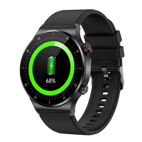 Montre connectée sportive QW33 avec fonction d'appel Bluetooth, calendrier, suivi d'activité et bracelet en silicone