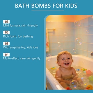 12 bombes de bain effervescentes de la série Océan avec jouets, 60g chacune, pour un bain moussant et un cadeau spa pour enfants - Product Image 4
