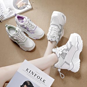 Xuanhui nuova moda suola spessa per aumentare le scarpe sportive per il tempo libero scarpe <span class=keywords><strong>bianche</strong></span> di alta qualità da <span class=keywords><strong>donna</strong></span> con plateau Casual - Product Image 3