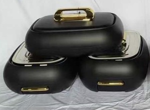 Set Scaldavivande per Grandi Banchetti 4.5L 5.5L 6.5L, Casseruola Dorata per l'Ospitalità del Medio Oriente e Servizi di Catering per Sale da Ballo - Product Image 3