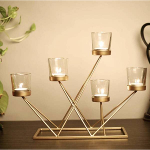Collection de bougeoirs nordiques en fer sans flamme, faits à la main, pour la décoration de Noël, avec un col fin et une base conique stable - Product Image 3